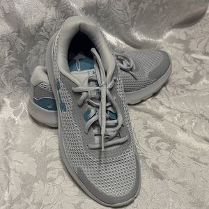 Under Armour Light Gray and Teal Women's Athletic Shoes